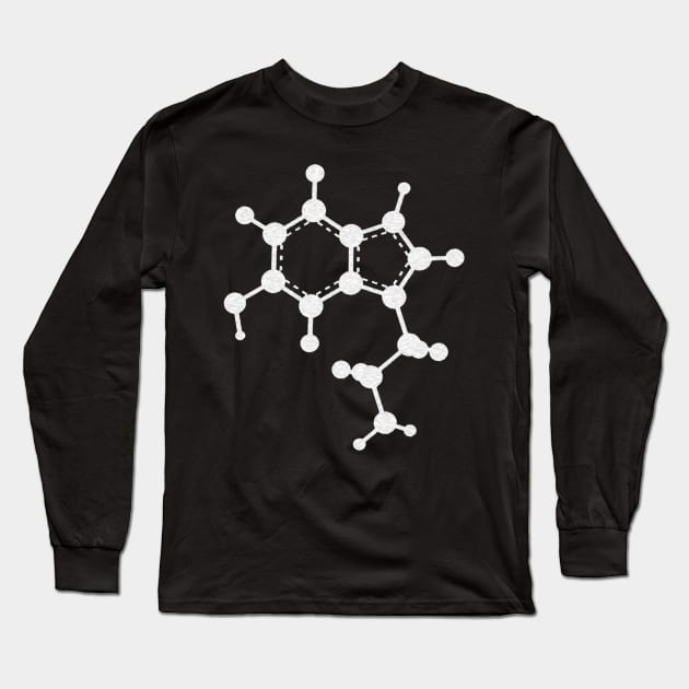 Serotonin Molecule Long Sleeve T-Shirt by ChemECool